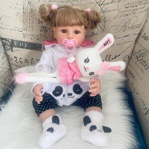 22 Inch Reborn Baby Doll Lifelike Full Body Silicone Vinyl For Kids